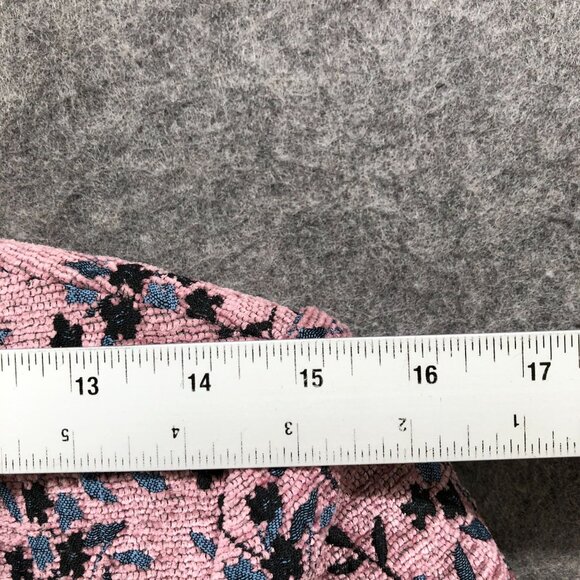 Zadig & Voltaire Pink Floral Blazer Womens 34 (2) Textured Velvet One Button - Picture 15 of 15